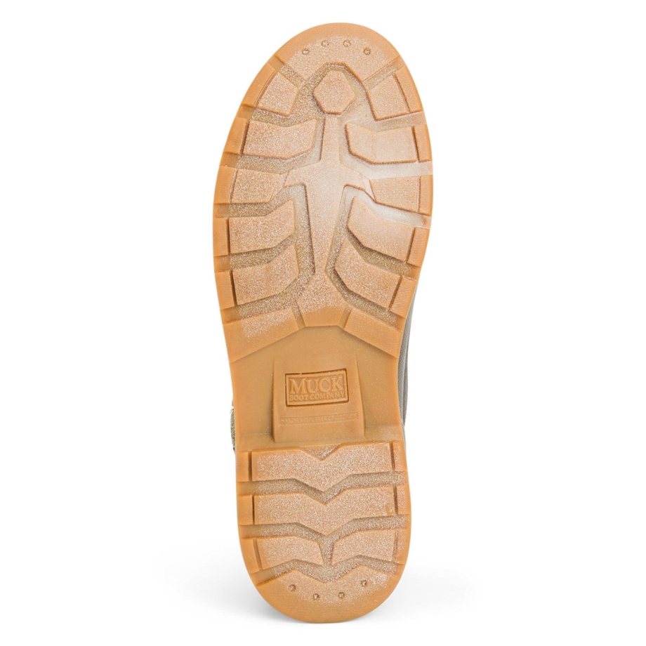 Men's Muck Originals Duck Lace-Up Leather Short Boots Tan Muckboot